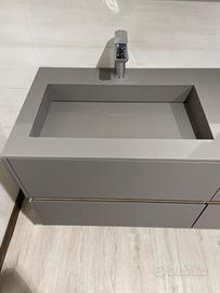 MOBILE BAGNO TORTORA CON TOP IN FENIX