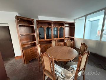 Soggiorno completo in noce