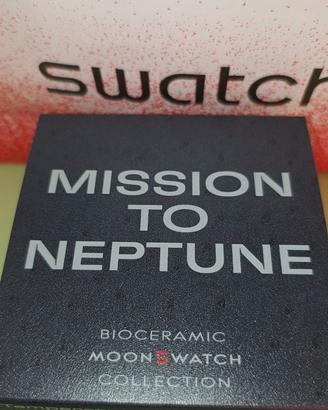 Omega x Swatch mission neptune cinturino struzzo