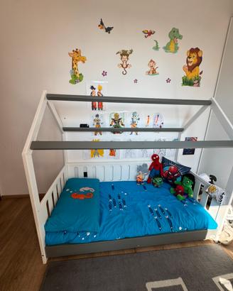 Letto Montessori bambini cuoricini