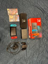 Nintendo switch + 2 giochi + custodia