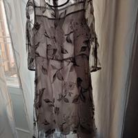 Vestito a fiori in tulle