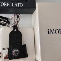 Morellato portachiavi acciaio e cocco nero
