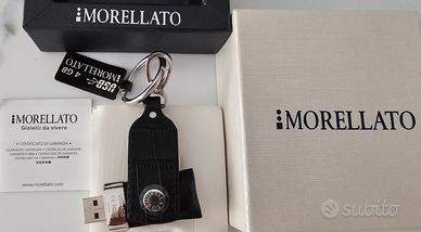 Morellato portachiavi acciaio e cocco nero