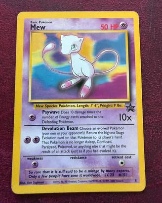 Carta Pokemon Mew Promo Eng black star non holo