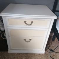 Comodini legno laccati bianco lucido