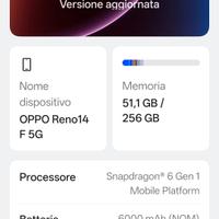 Oppo reno 14 8ram 256gb pari al nuovo android
