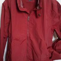 Giubbino impermeabile bordeaux da uomo