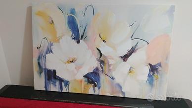 Quadro fiori, colori pastello