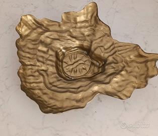 Centrotavola decorativo amber shell glass