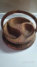 Cesto in legno porta frutta