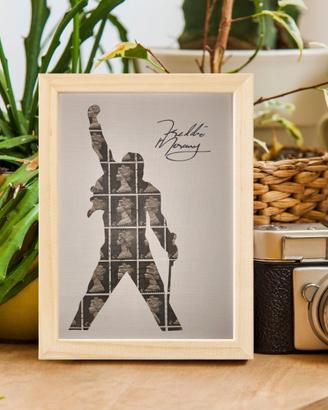 Freddie Mercury - Quadro con francobolli