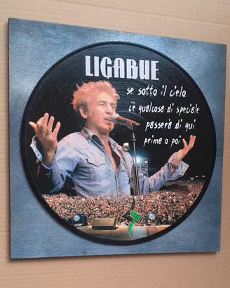 Vinile 33 giri a quadro omaggio a Luciano Ligabue 