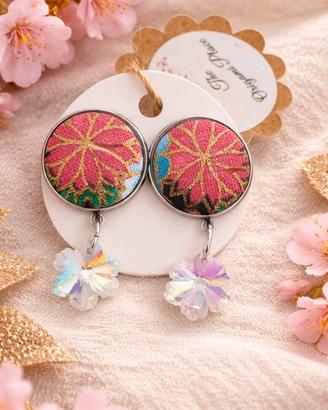 Orecchini tessuto giapponese 