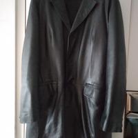 giacca lunga in pelle