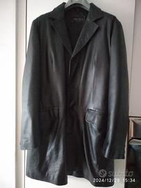giacca lunga in pelle