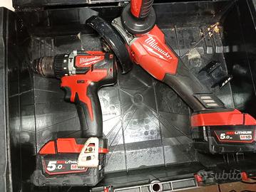 milwaukee coppia con batterie 5 ah