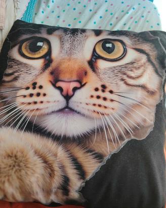 cuscino con foto gatto 