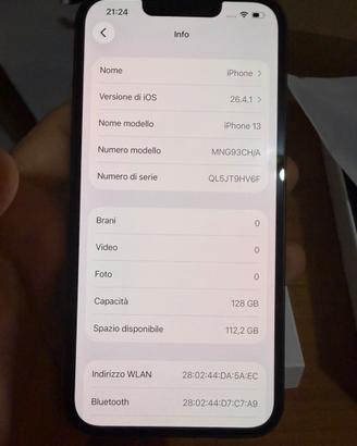 IPHONE 13 128 GB come nuovo