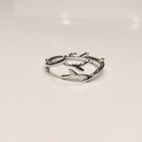Anello regolabile placcato argento 