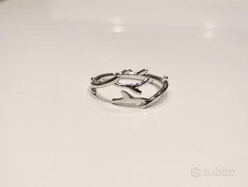 Anello regolabile placcato argento 