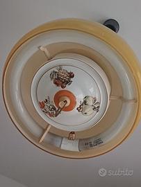 lampadario bianco e giallo 