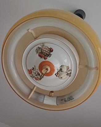 lampadario bianco e giallo 