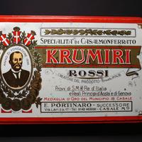 Scatola in latta Vintage Krumiri Rossi