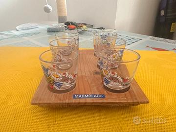set completo di bicchieri da liquore Marmolada