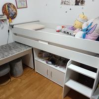 Letto 1 piazza a soppalco