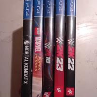 5 vari giochi Play Station 4