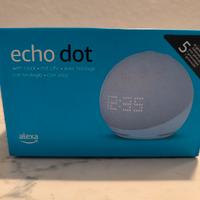 Amazon Echo Dot (5ª gen) con orologio - Azzurro - 