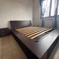 Letto contenitore stile FUTON con due comodini