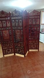 paravento indiano in legno