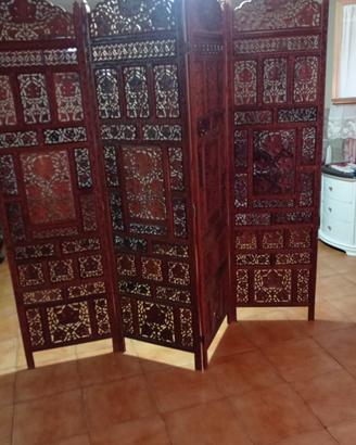 paravento indiano in legno