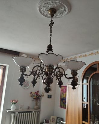 lampadario ottone 