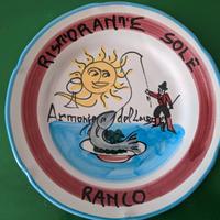 Piatto buon ricordo Ristorante Sole - Ranco 1978