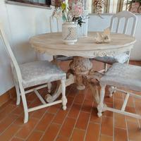 TAVOLO TONDO SHABBY ALLUNGABILE 