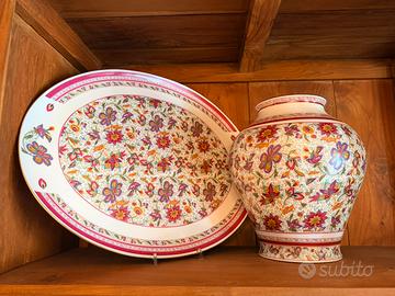 Vassaio e vaso Ancap con rifiniture in oro 24K