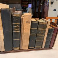 Antico portalibri da scrivania in noce, ottone.