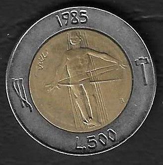 San Marino - moneta circolata da 500 Lire km181 - 
