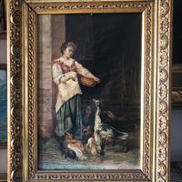 Dipinto olio su tela, epoca 800.