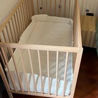 lettino Ikea bambini+ materasso+ paracolpi 