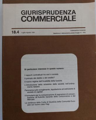 Rivista Giurisprudenza Commerciale