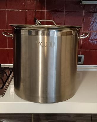 pentolone calderone acciaio inox