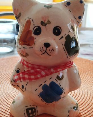 salvadanaio orsacchiotto in ceramica