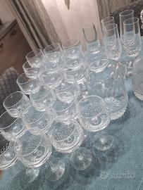 set cristallo molato 27 pezzi