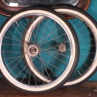 2 Cerchi Bicicletta vintage 20"x1.75 bordati White