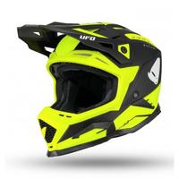 Casco cross UFO Echus Giallo in fibra Nero giallo