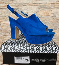 Scarpa estate Blu con tacco donna n.39 primadonna